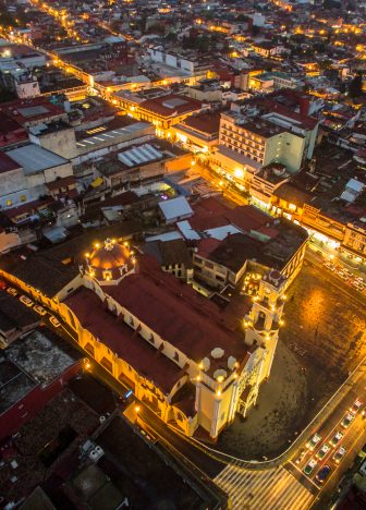 Aerial view of downtown Xalapa